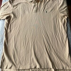 Polo Ralph Lauren Tan Polo Shirt XL green pony